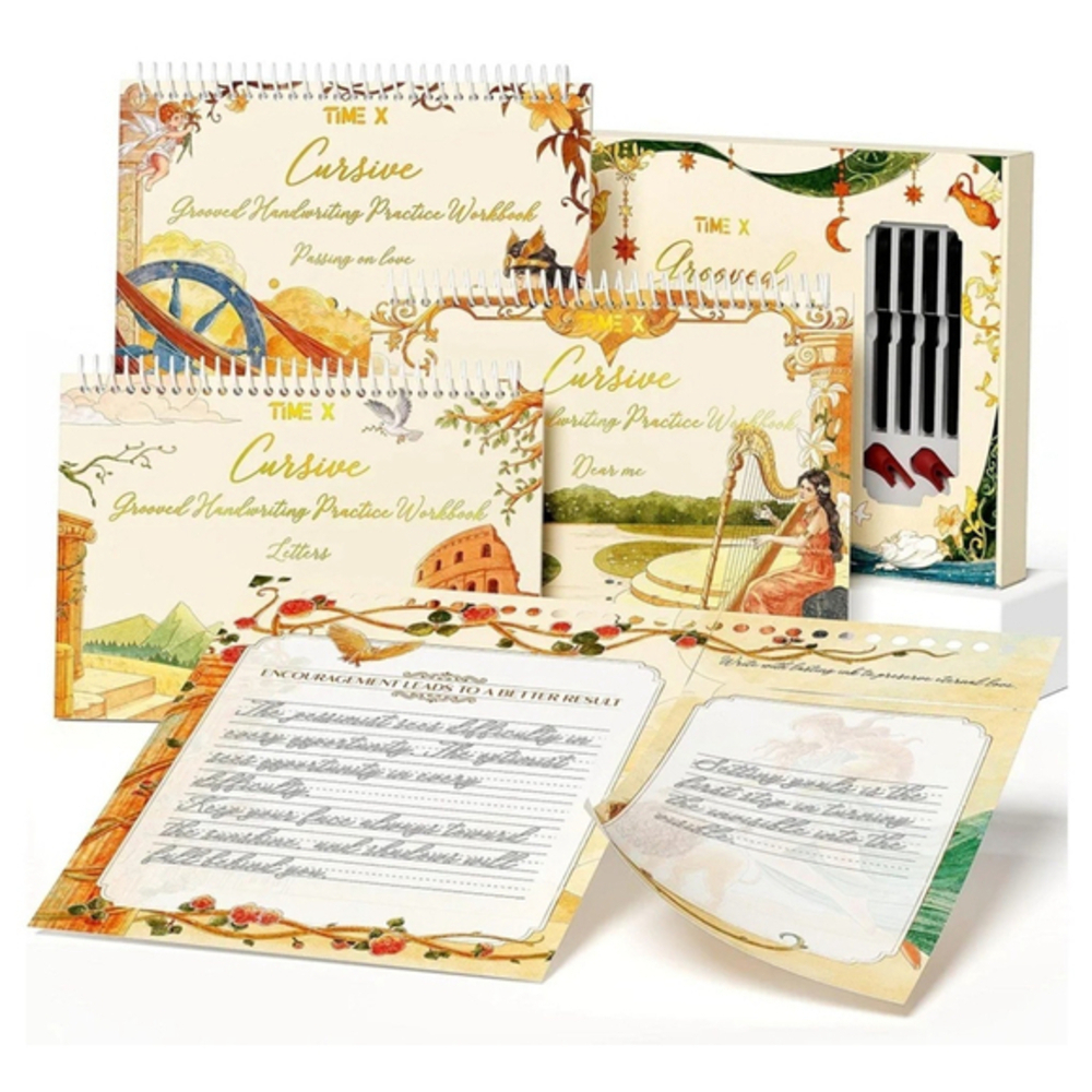 Cursive Grooved Handwriting Workbook Reusable Handwriting Workbook.